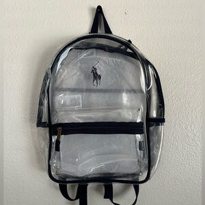 Polo Ralph Lauren Big Pony Clear See Through Backpack Bag PWing Bear School